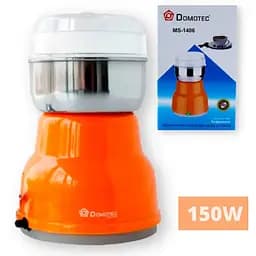 Кавомолка Domotec MS-1406 роторна для дому 100 г 150 Вт помаранчева (lp-84398_226)