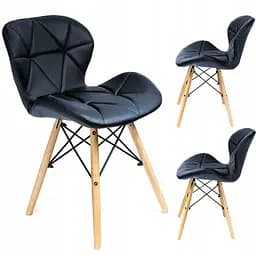 Крісло Jumi Scandinavian Design еко-шкіра чорний - мініатюра 2