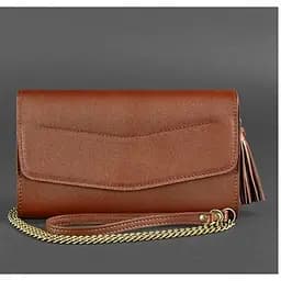 Жіноча шкіряна сумка Еліс світло-коричнева Краст