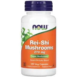 Натуральна добавка NOW Rei-Shi Mushrooms 270 mg, 100 вегакапсул