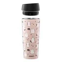Термокружка Ardesto Coffee Time Animals Cats 450мл, нержавіюча сталь, коричневий (AR2645FC) - мініатюра 3