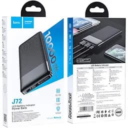 Зовнішній акумулятор Hoco J72 Easy Travel 10000mAh 10W Black (738370) [101797] - мініатюра 3