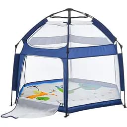 Автоматичний намет MR 1512 із сітчастими стінками та килимком, синя, 146x127x110 см