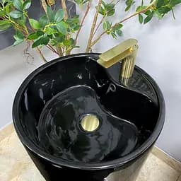 Умивальник VBI Agriento black glossy напольний VBI-019005, Чорний матовий - мініатюра 4
