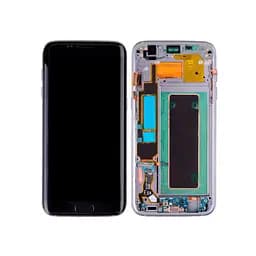 Дисплейний модуль Samsung G935 S7 Edge з рамкою оригінал чорний