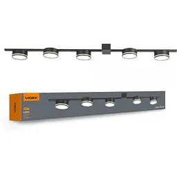 Світильник Videx під лампу 5xGX53 накладний Чорний (VL-SPF32-5B)