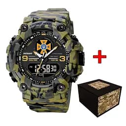 Годинник наручний Patriot 001CMGRDSNS ДСНС Зелений камуфляж + Коробка.