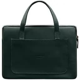 Кожаный чехол BlankNote с ручками для ноутбука 13 дюйм Зеленый