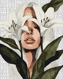 Набор для рисования по номерам "Барвиста поезія: Лілії" Ideyka 40х50 см КНО8614