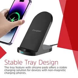 Зарядний пристрій Energizer Wireless WCP108 QI 15W чорний (WCP108) - мініатюра 4