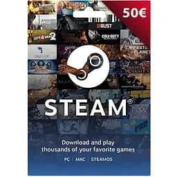 Код активації Steam Gift Card (Стім) на 50 євро