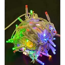 Гирлянда Нить от сети 10 м 100 LED уличная белый каучук Разноцветный