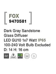 Вуличний світильник FOX NOVA LUCE 9470581 - мініатюра 7