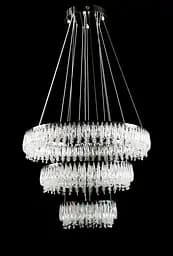 Світлодіодна люстра Splendid Ray L7068/300+500+700/3 LED (CH+Clear) з кришталем, хром, 235 Вт - мініатюра 2