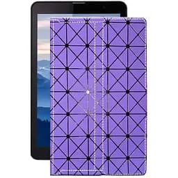Чохол StatusCASE з екошкіри для планшету Sigma Tab A801 4G Фіолетовий ромб