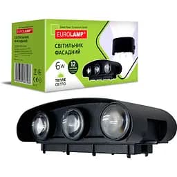 Светильник фасадный Eurolamp LED 6W 3000K IP65 черный (40)