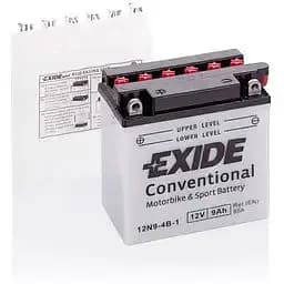 Акумулятор Мото Exide Conventional 12N9-4B-1 9Ah (+/-) 85EN 135x75x139 мм - мініатюра 2