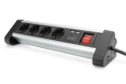 Digitus Блок розеток Office, 4xSchuko 16A, 2xUSB 2A, вимикач, 1.5м, вилка Schuko