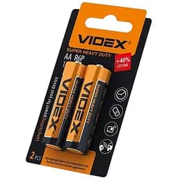 Батарейка солевая Videx ЦБ-00207929 R6P/AA 2pcs Small Blister 1 шт.