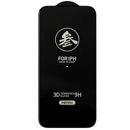 Захисне скло Remax 3D (GL-27) для Apple iPhone 14 Pro (6.1) Чорний - мініатюра 2