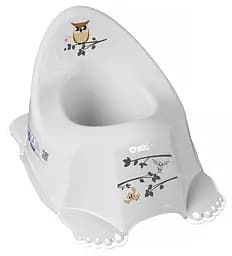 Детский горшок с противоскользящей резиной Plus baby Маленькая сова Серый