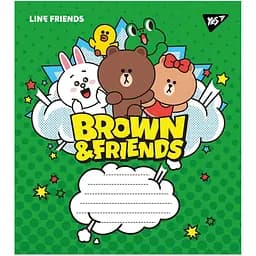 Набор тетрадей Yes Line friends, в клетку, 12 листов, 25 шт. (766272)