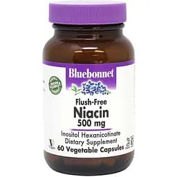 Вітаміни та мінерали Bluebonnet Nutrition Niacin Flush-Free 500 мг 60 капсул