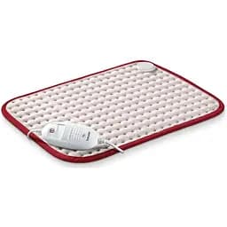 Электрогрелка Beurer 33х44 см 100 Вт 3 режима микроволокно бело-красный