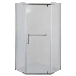 Душевая кабина с низким поддоном Mixxus Lines SCT01 -90x90x198-TR хром прозрачное стекло 6 мм MI6913, Универсальная, прозрачная, хром