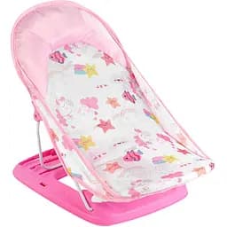 Шезлонг для купания ZX 2108 B с подголовником 3 положения розовый