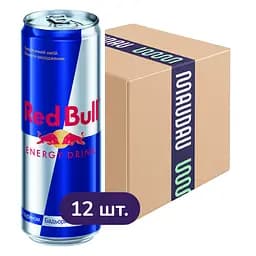 Упаковка енергетичного напою Red Bull безалкогольний середньогазований 5.676 л (0.473 л х 12 шт.) - мініатюра 2