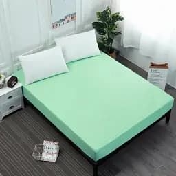 Простыня махровая на резинке TAG Tekstil Ocean Wave 60x120х20 см cалатовая 000240858