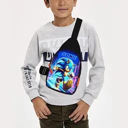 Сумка через плечо детская Супер Соник 29х17 см сумка слинг для мальчика (02206)