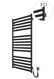 Електрична рушникосушарка HF York 1170x530 black matte 6.1.0503.06.BM, Чорний матовий, універсальне (коннектор), Електронний