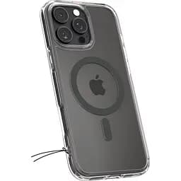 Чохол протиударний Spigen Ultra Hybrid MagFit MagSafe для Iphone 16 Pro (6.3") Прозорий Graphite ACS08130 - мініатюра 4