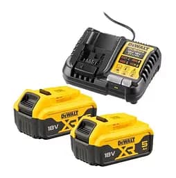 Зарядний комплект DeWalt зарядний пристрій + 2 акумулятори XR 18V ​​5Ah (DCB1104P2)