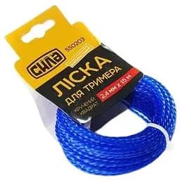 Леска для триммера Сила витой квадрат 15 м 3.0 мм