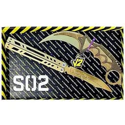 Набор сувенирных деревянных ножей Сувенир-декор SO-2 Бабочка Legasy and Керамбит Gold SO2-1-B