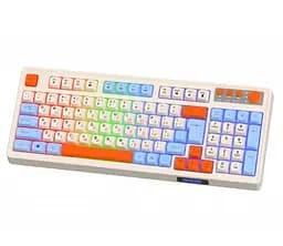 Клавиатура игровая беспроводная Maxxter KBGW3C01 2.4G Wireless White-Blue - мініатюра 1