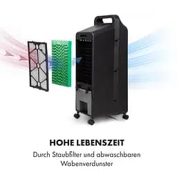 Охолоджувач повітря Klarstein Cooler Rush 3-в-1 132 м³/година Чорний (10035825) - мініатюра 4