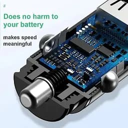 Автозарядний адаптер у машину 2 порти Baseus Circular Plastic 2*USB-A 30W CCYD-A01 - мініатюра 6