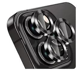 Захисне скло на камеру DK для Apple iPhone 16 Pro Max Lens Metal Ring Eagle Eye 018409 black 2 шт. - мініатюра 5