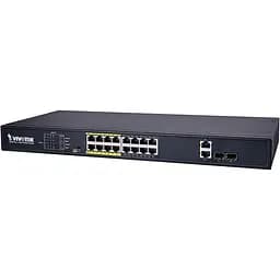 Коммутатор Vivotek AW-FGT-180D-250, Unmanaged 16xFE PoE + 2xGE Combo Switch (AW-FGT-180D-250)