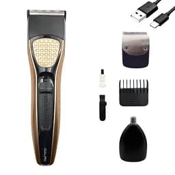 Тример для стрижки волосся DALING 3Вт універсальний тример для бороди і носа, машинка для стрижки акумуляторна, електробритва, шейвер для гоління Brown
