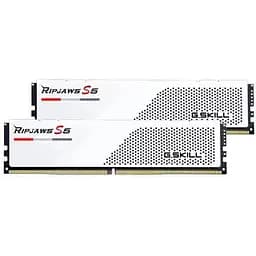 Пам'ять 16Gb x 2 DDR5 5600 MHz G.Skill Ripjaws S5 білий 40-40-40-89 1.2V з радіатором (F5-5600J4040C16GX2-RS5W)