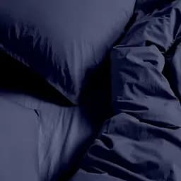 Простирадло Cosas на резинці з вареної бавовни 80х200 nightfall, синій (87WashedCottonDarkBlue_80x200x20) - мініатюра 2
