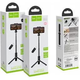 Трипод монопод Hoco Wireless Tripod K11 селфі з бездротовою кнопкою-пультом рожевий - мініатюра 2