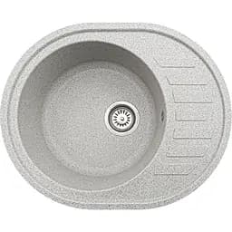 Гранітна кухонна мийка Romzha Elegancia 62 Gri (802) з крилом