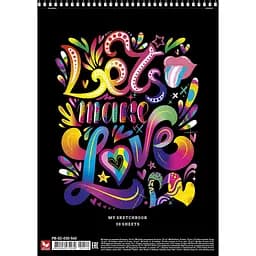 Альбом для рисования Школярик С красочной сиреневой надписью 30 листов (PB-SC-030-540)