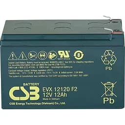 Акумулятор CSB AGM 12V (12V/12Ah/144Wh) (EVX12120) [112324] - мініатюра 2